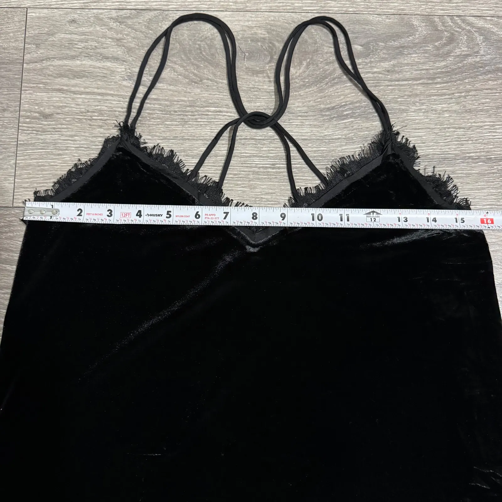 Abercrombie & Fitch Black Y2K Velvet Lace Trim Cami Tank Whimsigoth Top Women S - Image 7