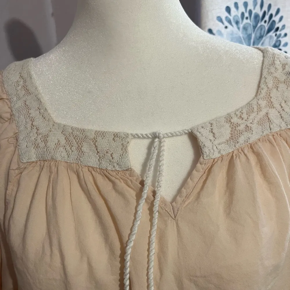 H&M Blush Pink Cotton and Lace Tunic - Image 71