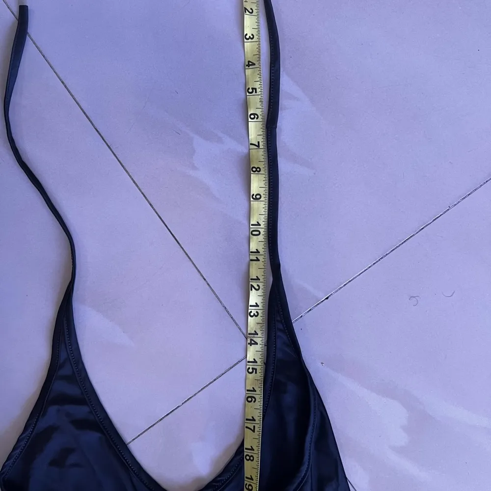 Yoins Yours Inspiration Women’s Solid Black Silky One Piece Bathing Suit Size L - Image 12