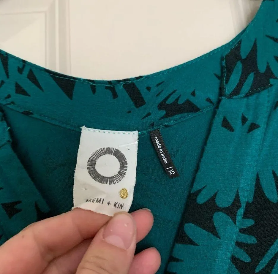 Anthropologie Akemi and Kin Teal Blouse XS - Image 4