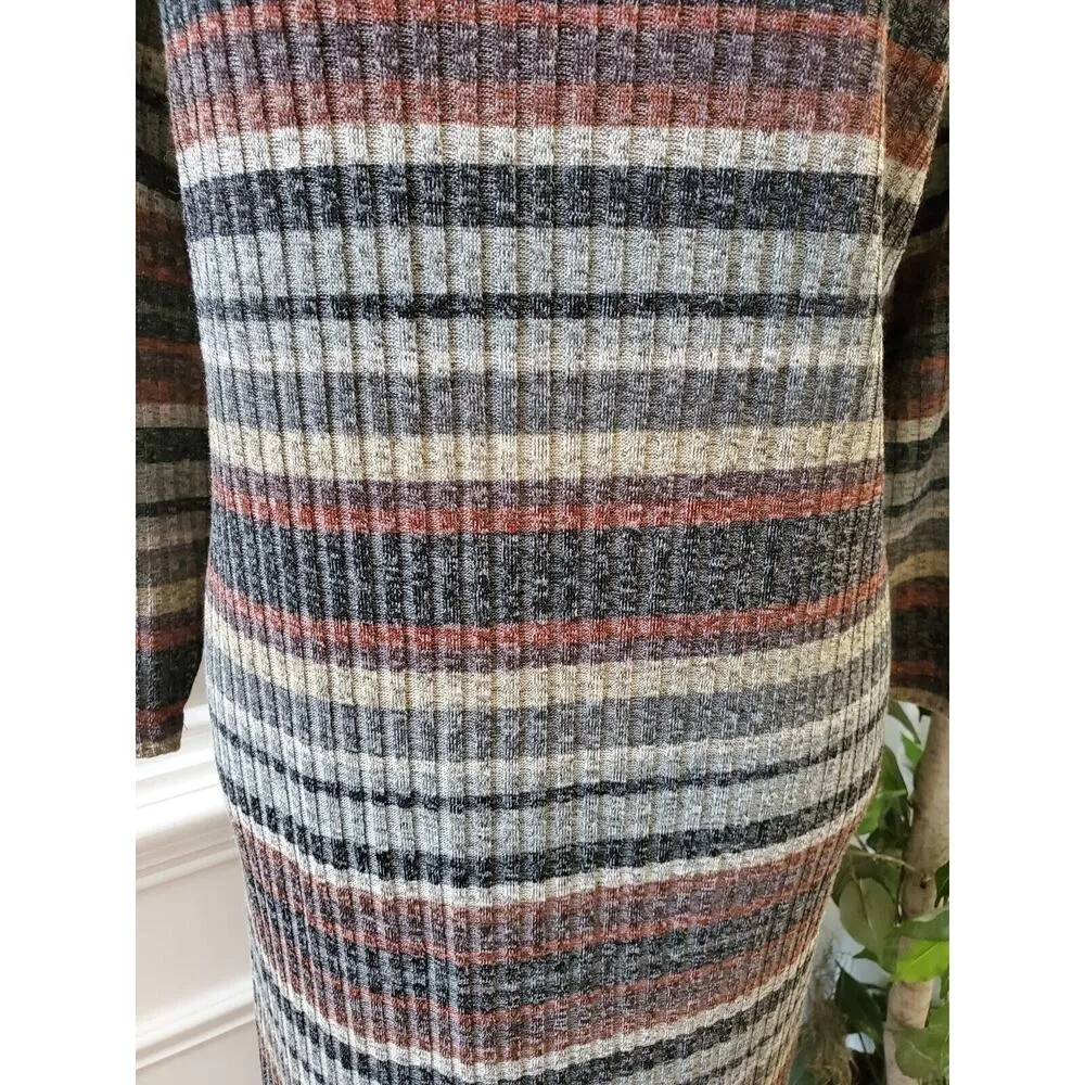 Emma & Michelle Women Polyester Round Neck Long Sleeve Knee Length Dress Size 2X - Image 3