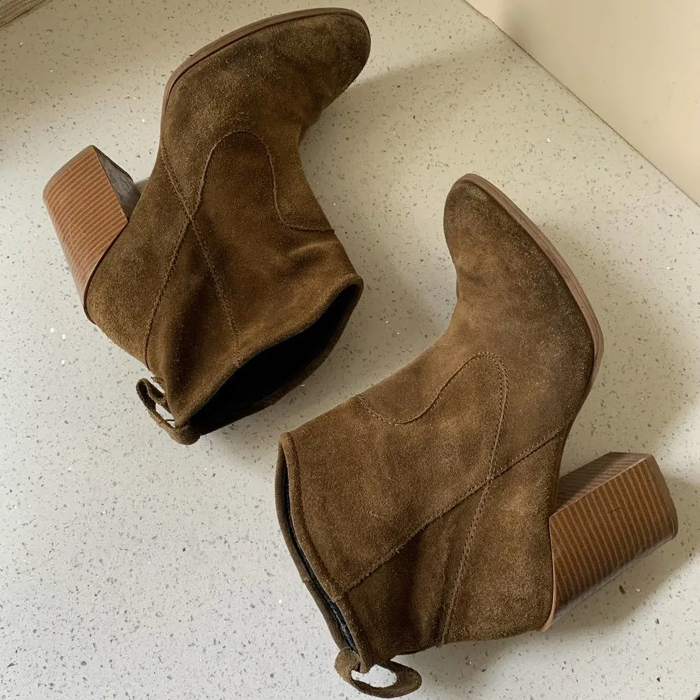 Zara Suede Ankle Boot 10 US - Image 7