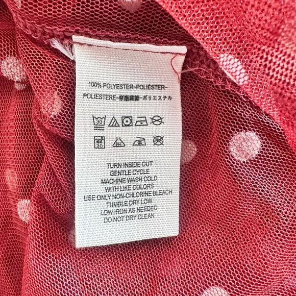 Free‎ People Saya polka dot Sheer Mesh Tulle Baby doll Dress Size S - Image 8