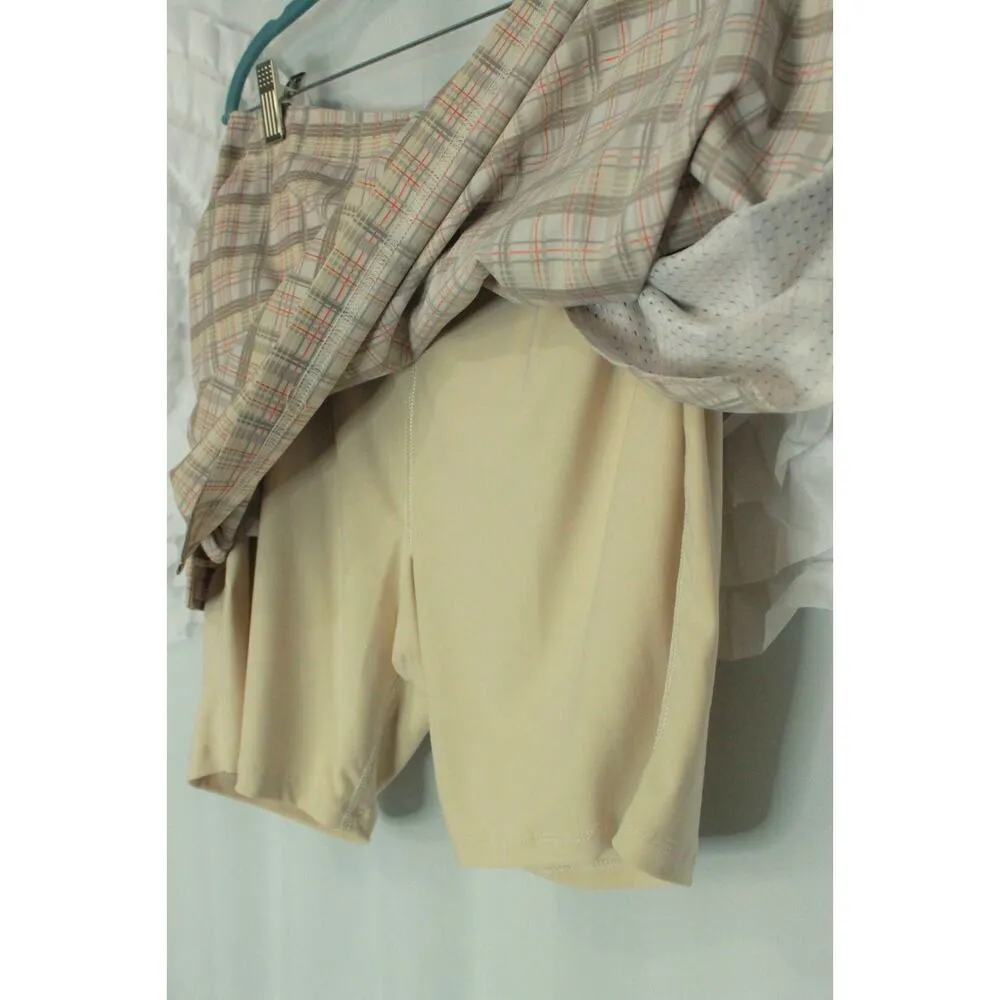 Tail Active Golf Tennis Skirt Ladies Size 6 Khaki Plaid Built in Shorts Pockets - Image 9