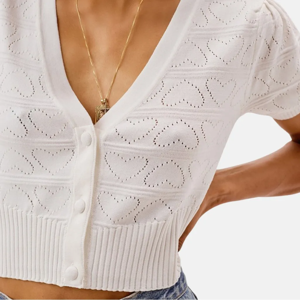 For Love and Lemons Neve Crop Cardigan - Image 3