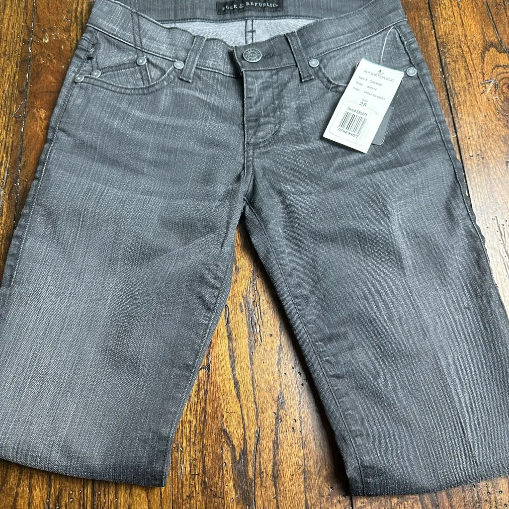New Rock &‎ Republic Gray Skinny Jeans 25 - Image 3