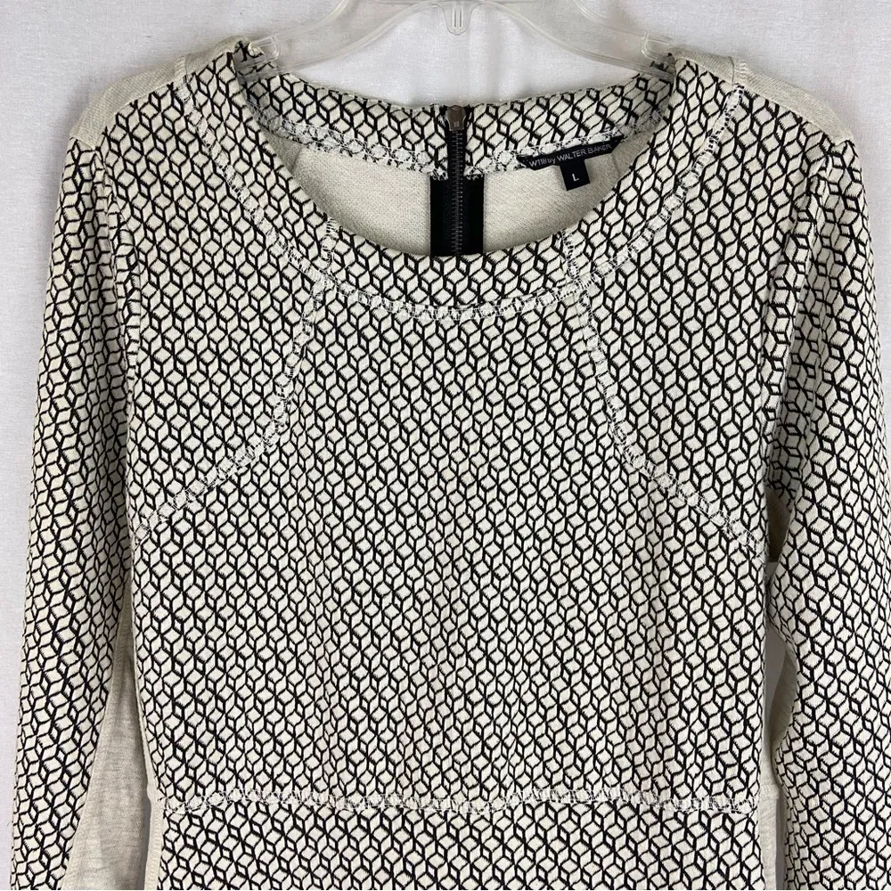 W118 by Walter Baker Geometric Design Zip Back Dress Women’s Size Medium Large - Image 4