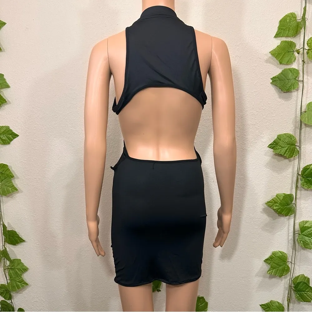 Black Strappy Club Sexy Dress New - Image 8