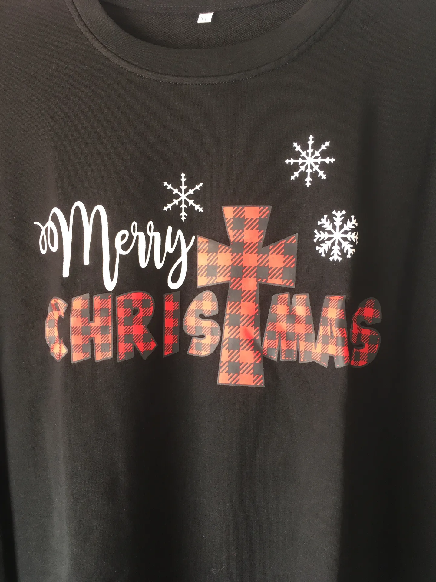 Merry Christmas Sweatshirt, XL Black - Image 4