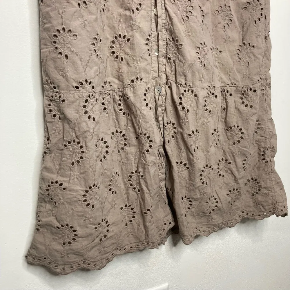 Valentina Naldi Italian eyelet dress size small‎ Brown - Image 2