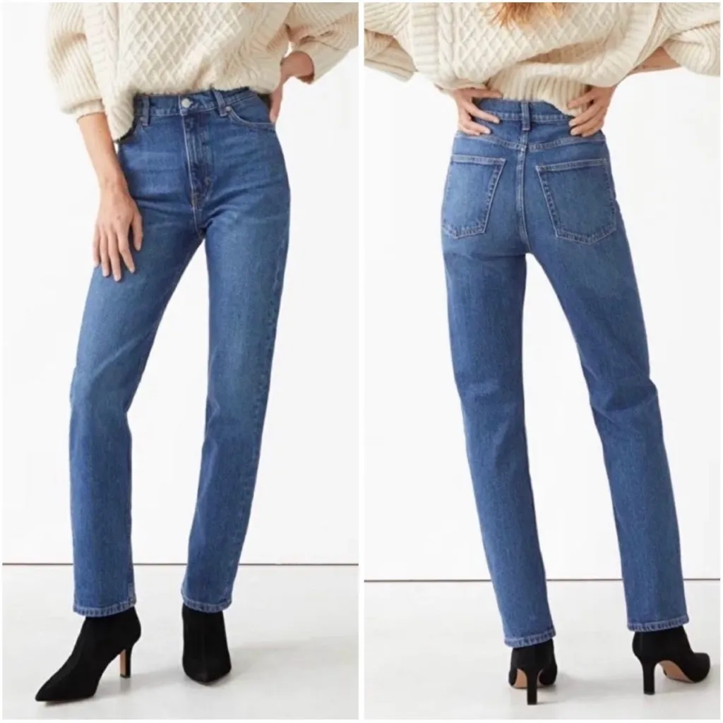 🆕 And Other Stories Favorite Cut High Waist Slim Fit Jeans Blue Size 30 - Image 2
