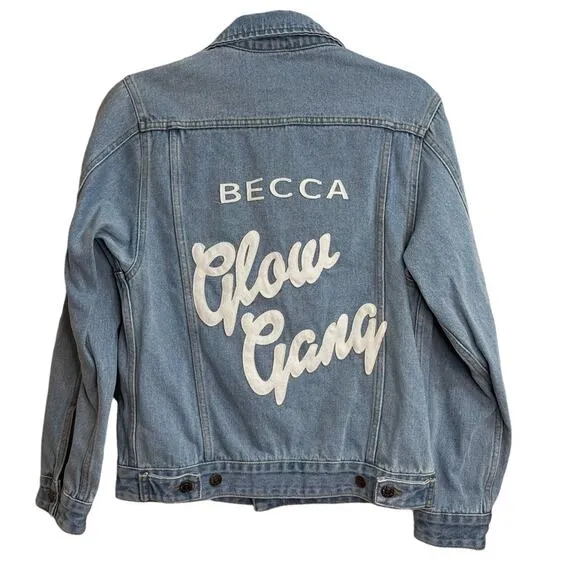 High Heels Suicide Becca Glow Gang Denim Jacket Blue Size L - Image 2