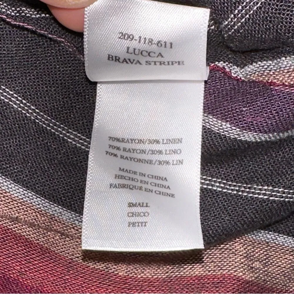 Rails Lucca Brava Stripe Linen Blend V-Neck Mini Dress SMALL - Image 5