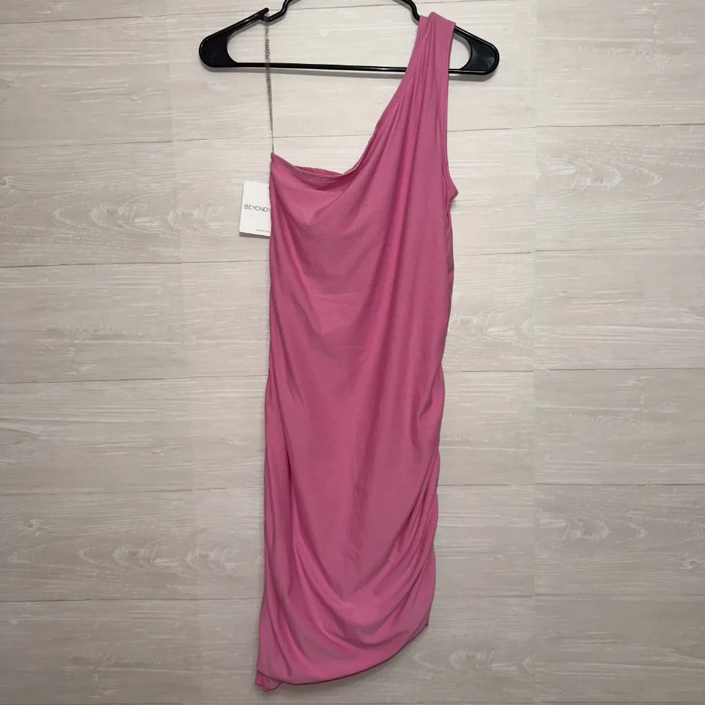 Beyond Yoga NWT Women's Medium Featherweight Carried Away One Shoulder Dress - Image 7