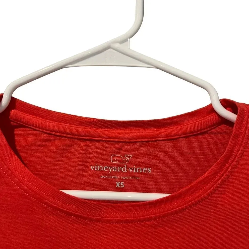 Vineyard Vines Performance Women's‎ XS Red Long Sleeve Crewneck T Shirt - Image 3