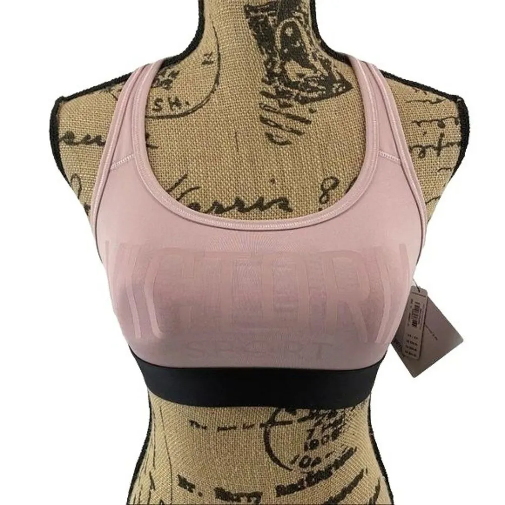 Victoria's Secret Sport Lightweight Sports Bra Pullover Wire Free Black Band XSm - Image 6