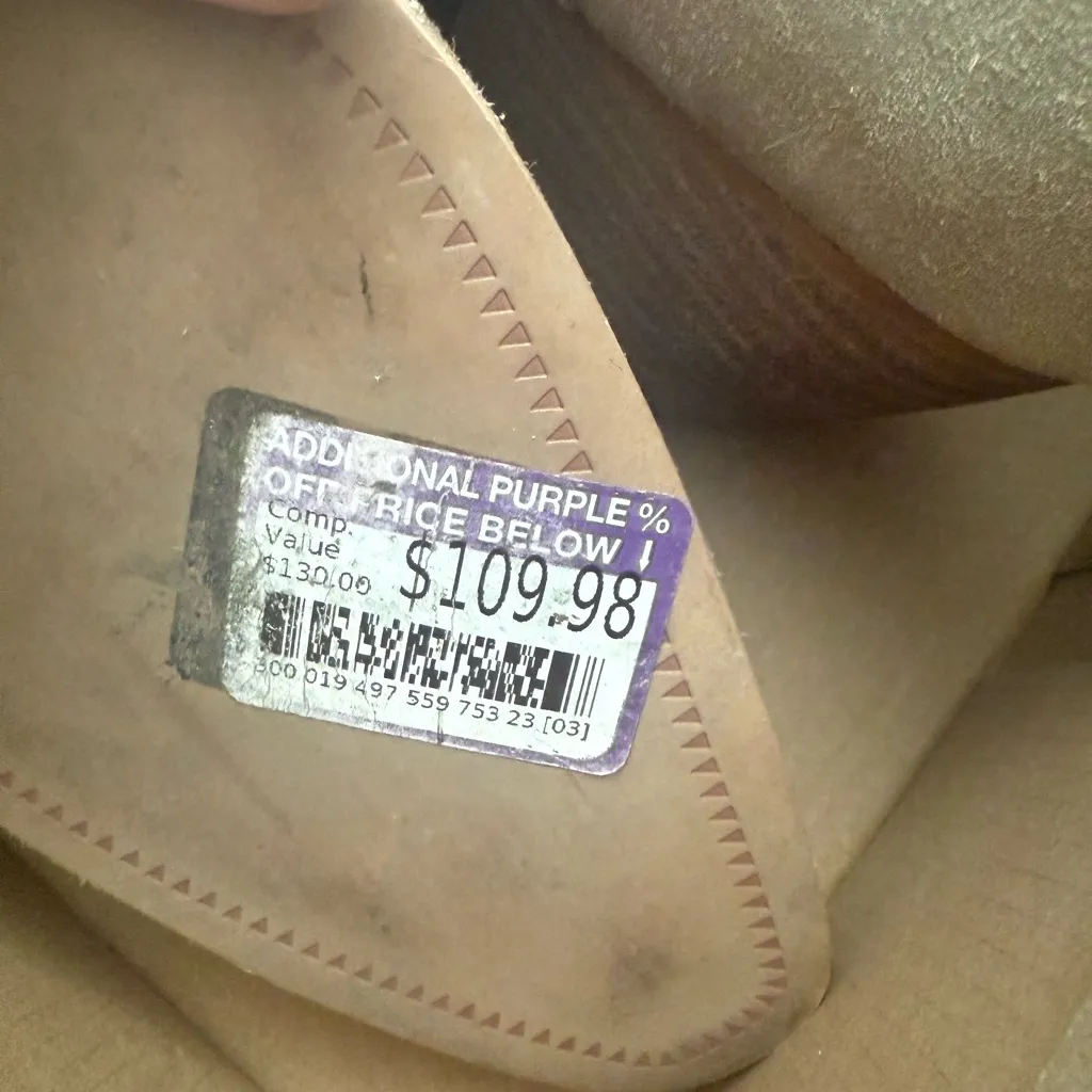 Dolce Vita Brown Suede Ankle Booties Tan Size 12 - Image 4