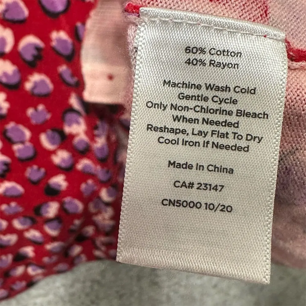 Talbots Women's Plus 2X Red Floral Cardigan Boho Maximalist Retro Dopamine Artsy - Image 4