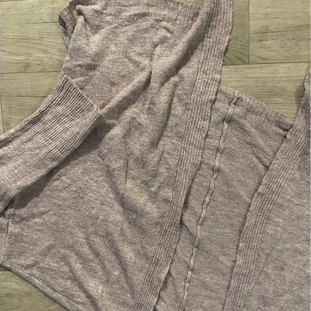 Old navy purple heathered soft comfy cardigan large open front - Image 2