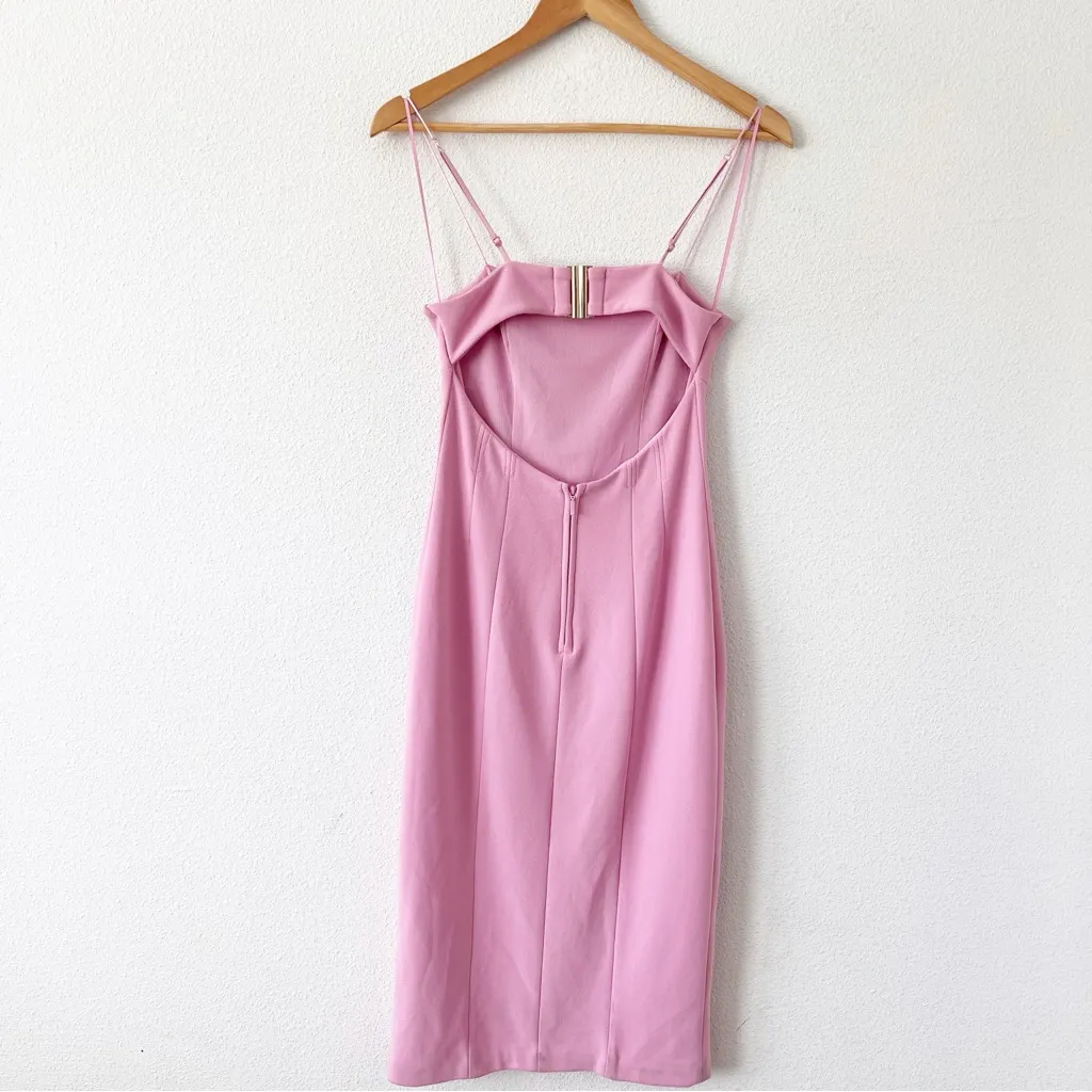 Finders Keepers Square Neckline Midi Dress in Pink - Image 6