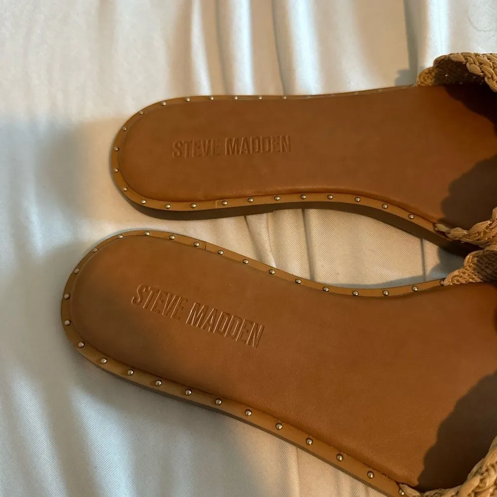ALMOST NEW Steve Madden DIPSY NATURAL RAFFIA - Image 4