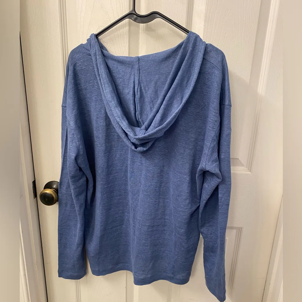 Sigrid Olsen Women’s Denim Blue Linen Top - Image 3