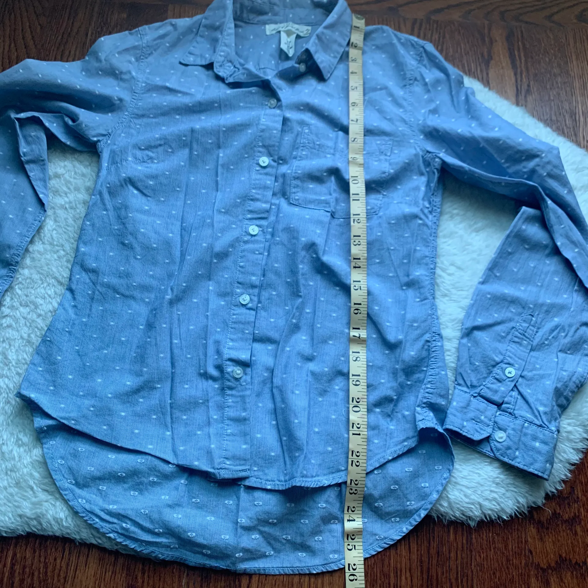 Blue Polka Dot Classic Button Down Shirt - Image 5