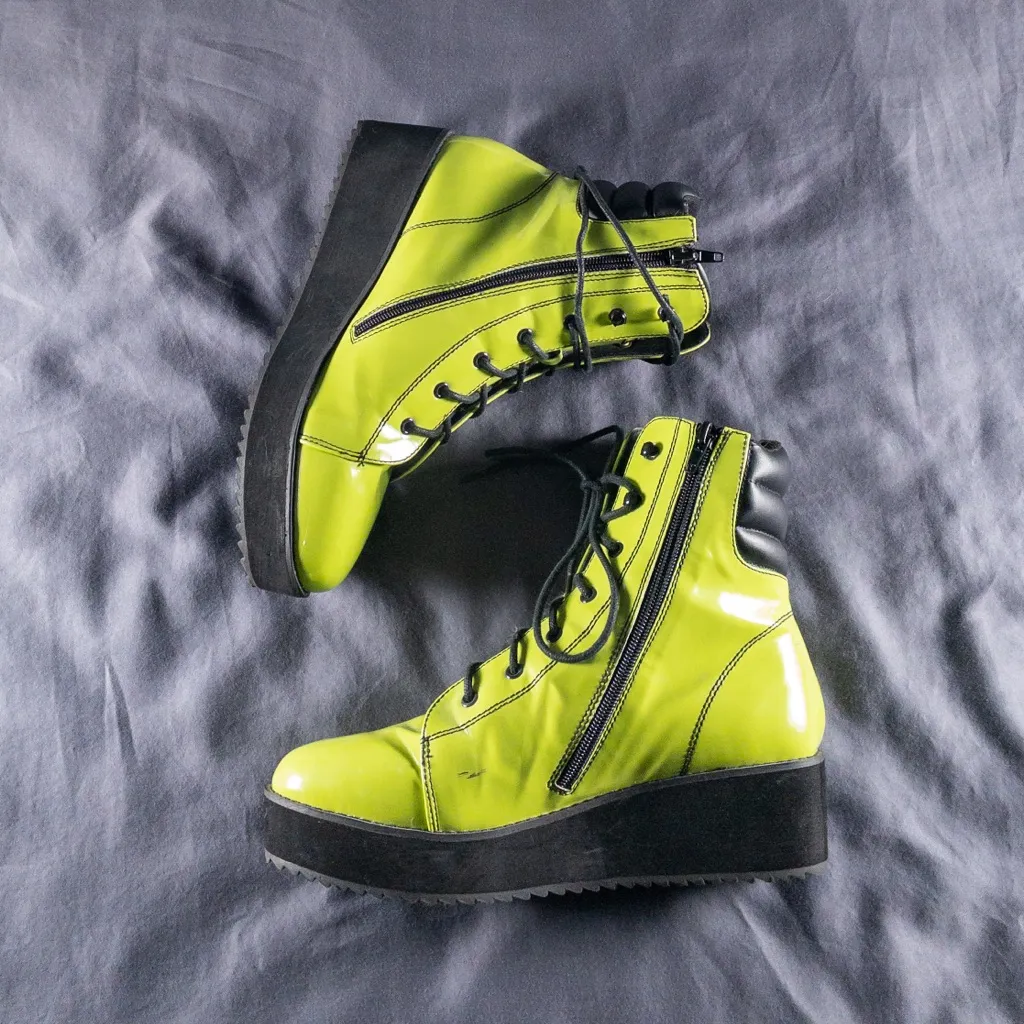Strange cvlt neon Darby patent boots - Image 9