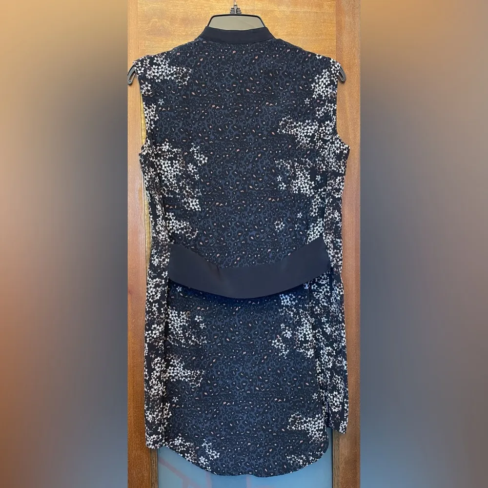 ALLSAINTS Luna Virgo Animal Print Floral Silk Mini Dress - Image 3