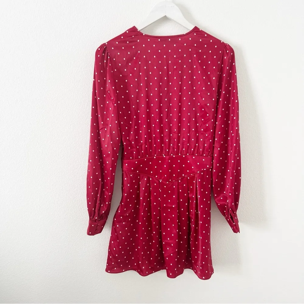 L'ACADEMIE The Stella Mini Dress in Ruby Dot Polka Dot Revolve Size Small S NWT - Image 6
