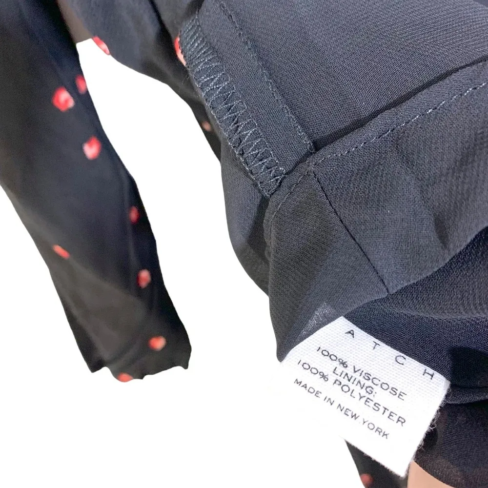 Hatch NEW The Stevie Long Sleeve Midi Dress Puff Sleeve Black Pink Floral 0 Size undefined - Image 11