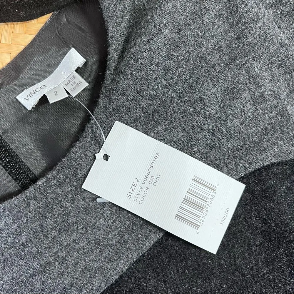 Nwt Vince gray colorblock shift dress‎ wool angora blend - Image 5