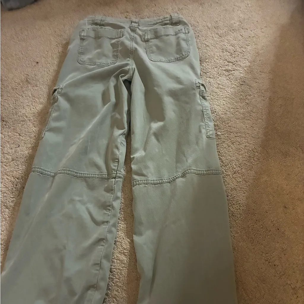 American Eagle Outfitters Olive Stretch Pants - Image 2