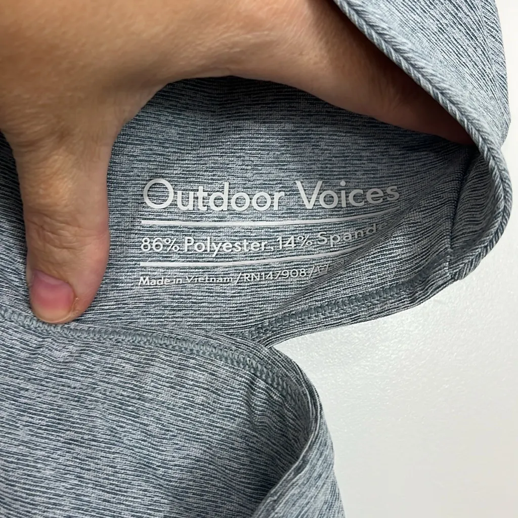 Outdoor Voices XS Blue Slashback Cropped Tank Top Sports Bra - Image 7