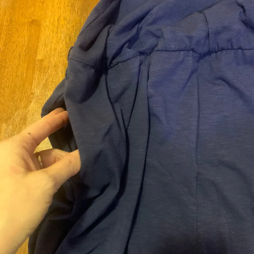 Soft Surroundings Jumpsuit Large Navy Blue Snap V-neck Short sleeve - Image 9