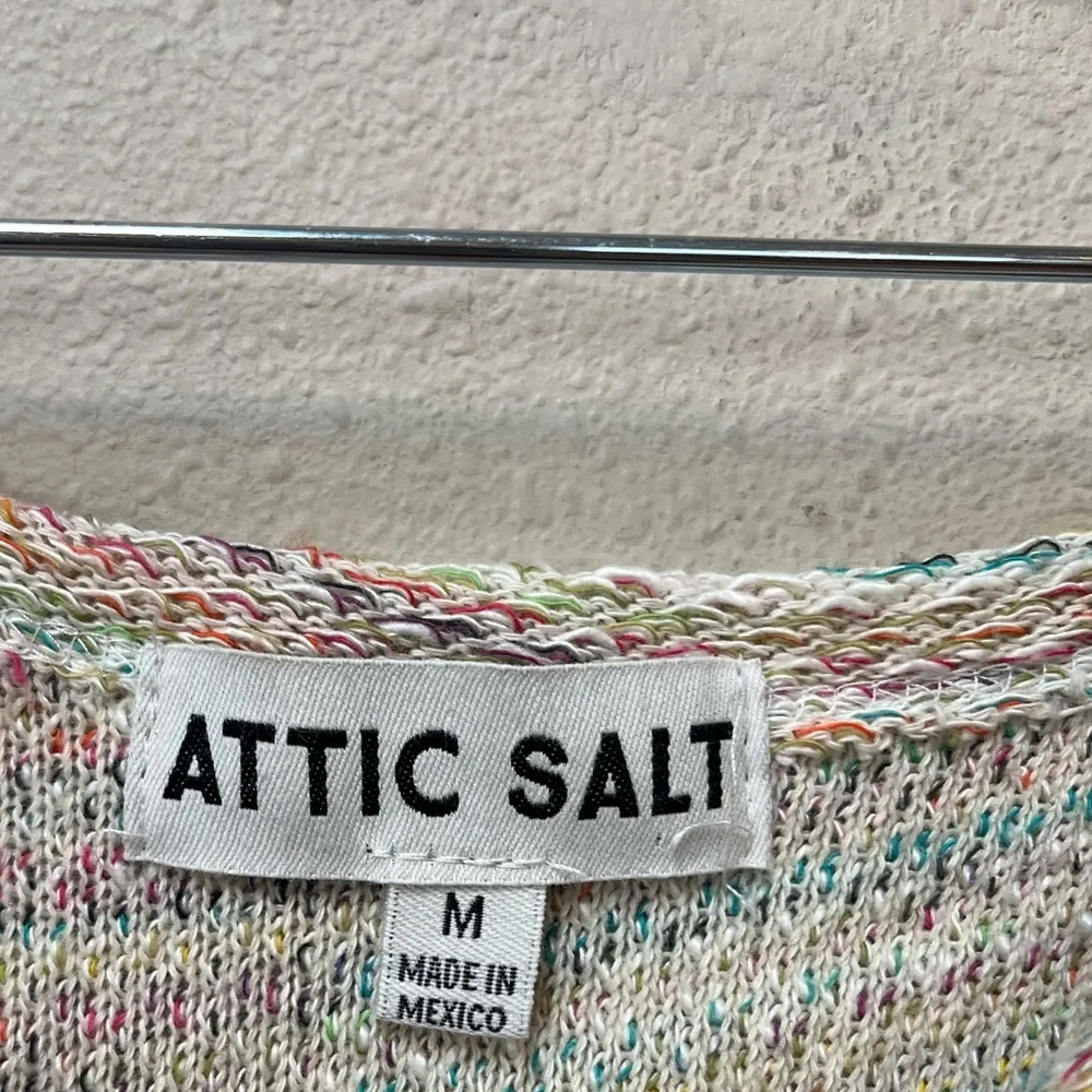 Attic Salt Women’s Not Today Multicolor Blue Emoji Pullover Sweater Size Medium - Image 6