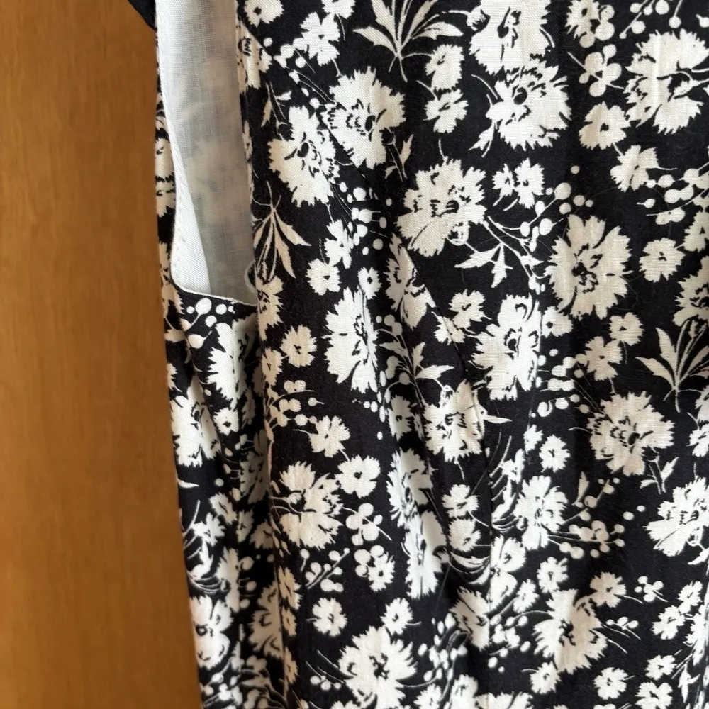 VTG Lanz Original Dress Small Floral Dress Sailor Garden Party Sundress Collared White - Image 5