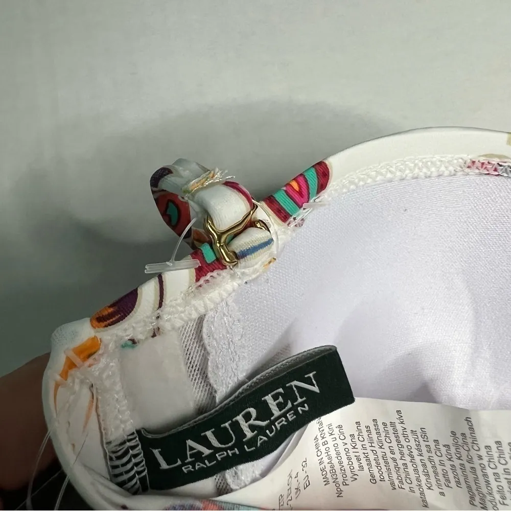 Ralph Lauren floral twist tubini swim top size 0 - Image 9