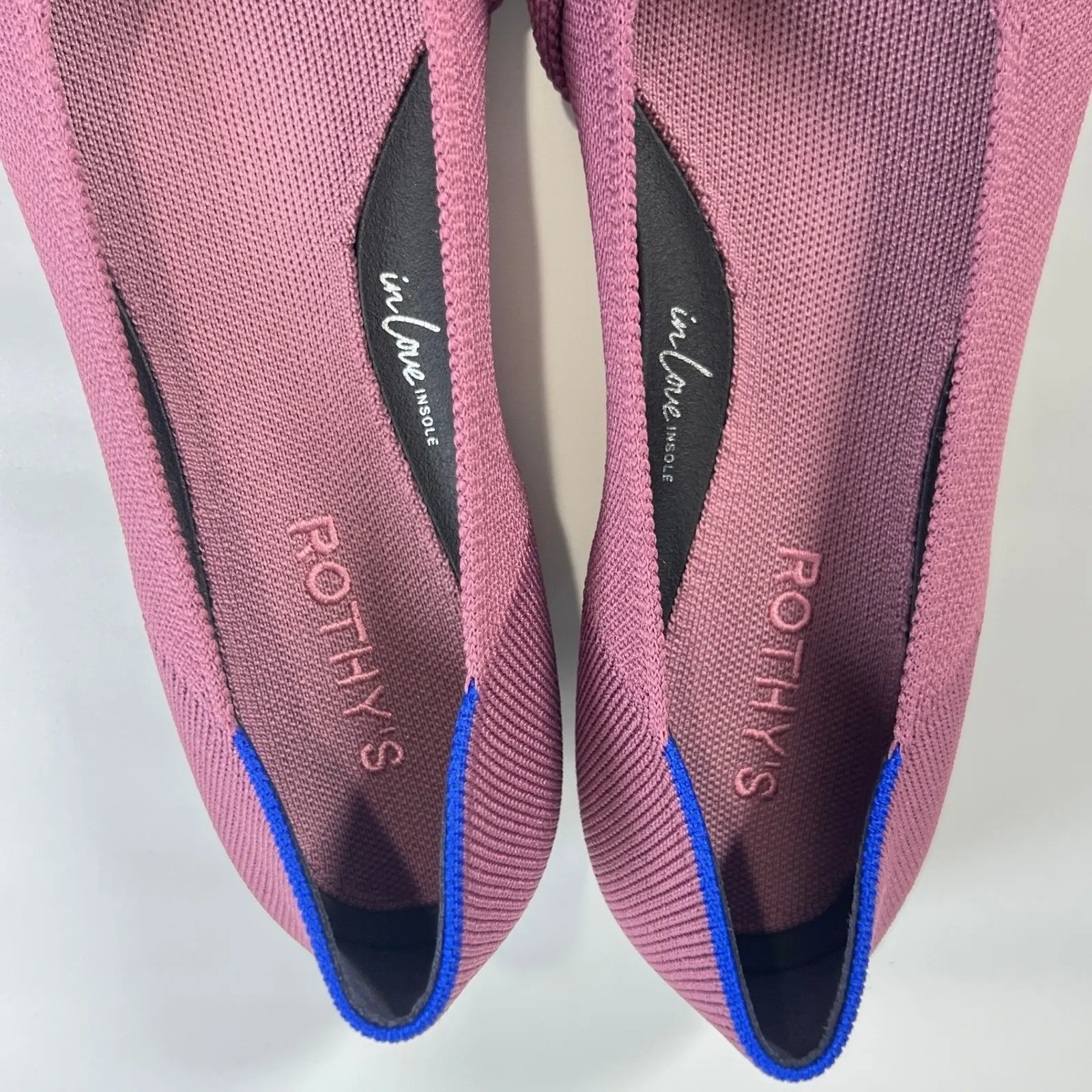 Rothy's The Point Knot Flats In Love‎ Purple Knit Shoes Size W9 EU 39 Classic - Image 7