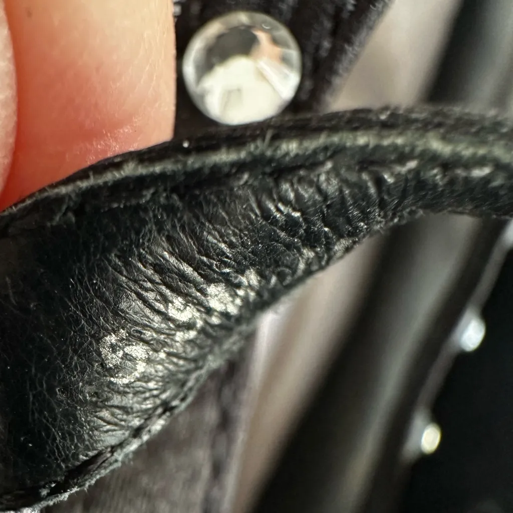 NEW Rayna Mesh Rhinestone Black Mary Jane Ballet Flats Bow Girly Princess 5.5M - Image 7