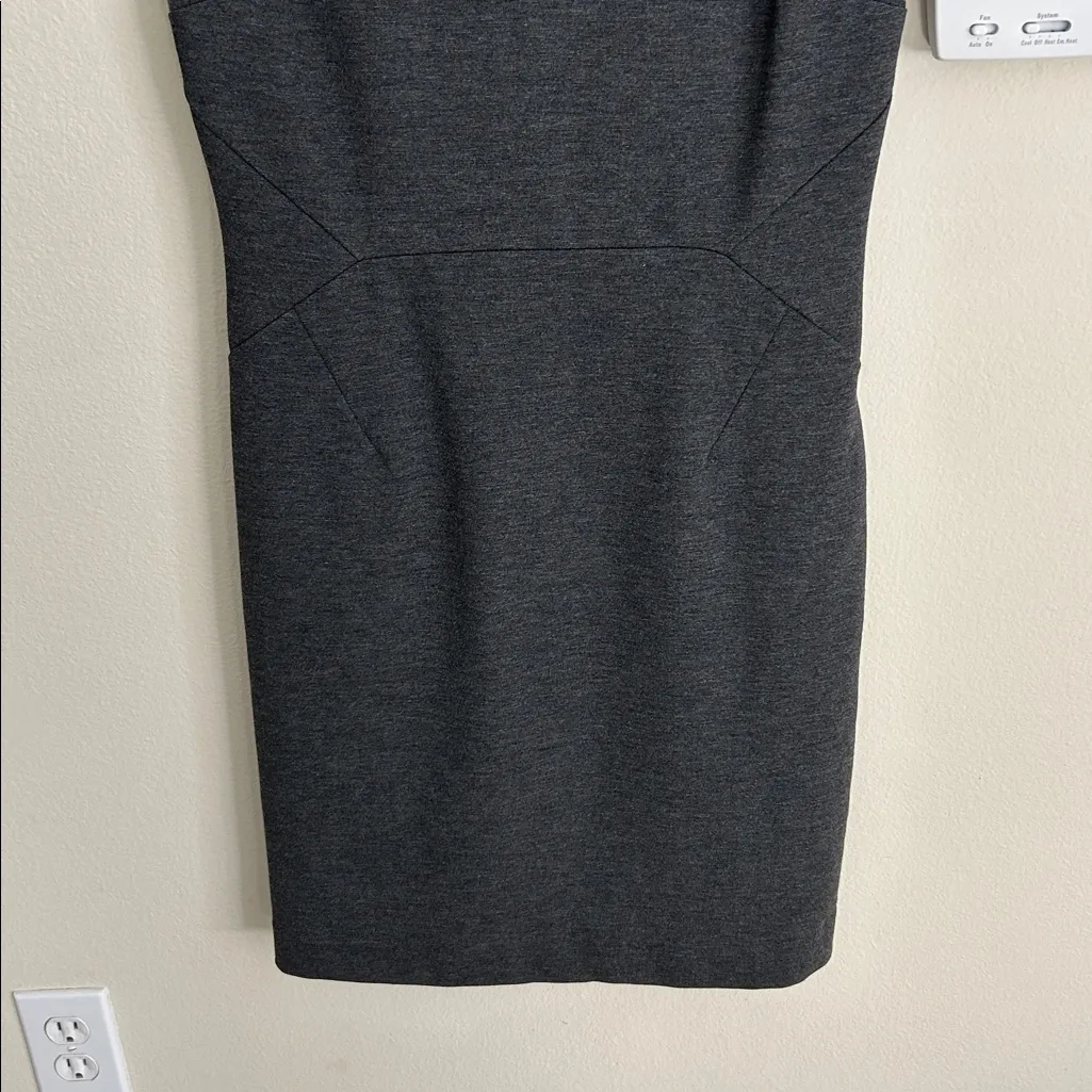 Banana Republic short sleeve seamed gray sheath classy office work mini dress 2 - Image 5