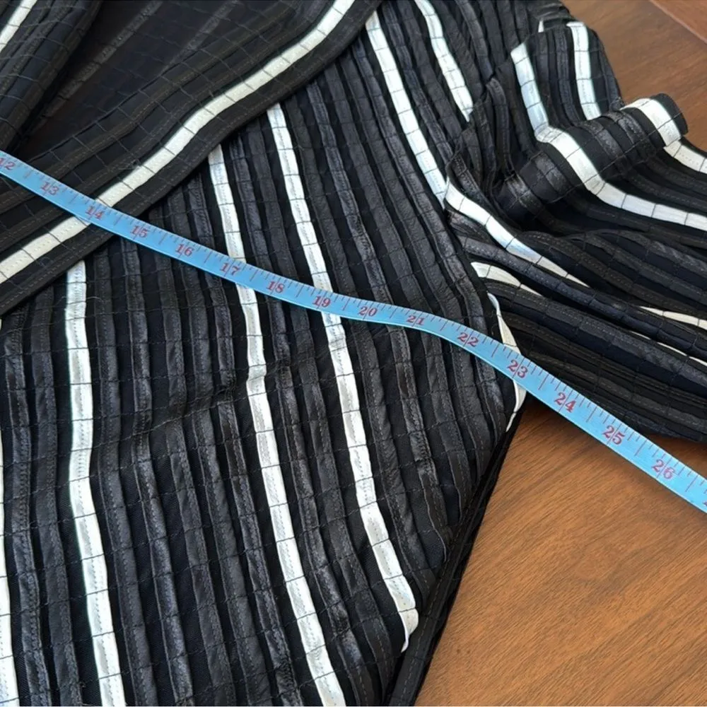 Chicos Tuxedo Style Sheer Dress Jacket Black White 3 16 XL - Image 7