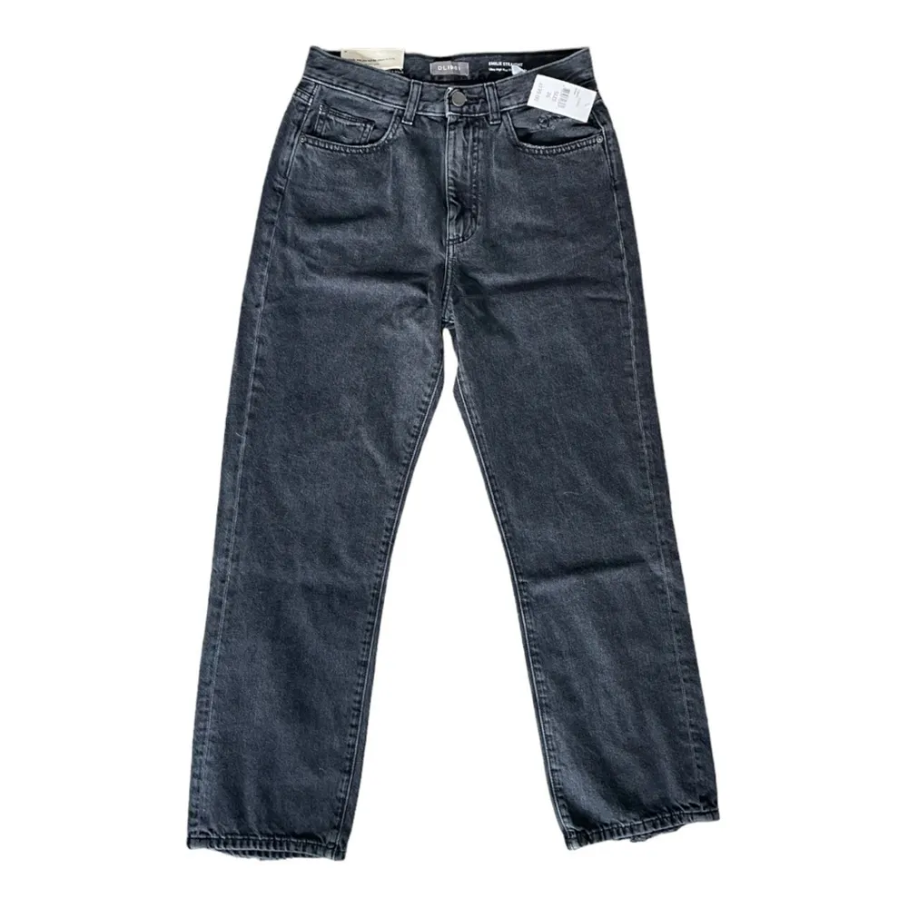 DL1961 Emilie Straight Jeans 26 Vintage Distressed Black Denim High Rise - Image 3