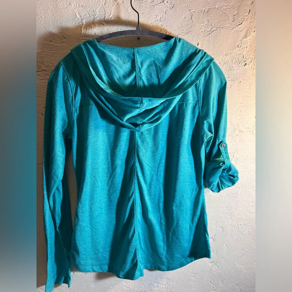 Marmot Turquoise Women's Hoodie outdoor gorpcore normcore long sleeve rolled SP - Image 8