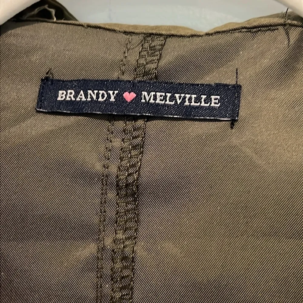 The Hailey Utility Jacket Hooded Zip Up Army Green One Size - Image 5