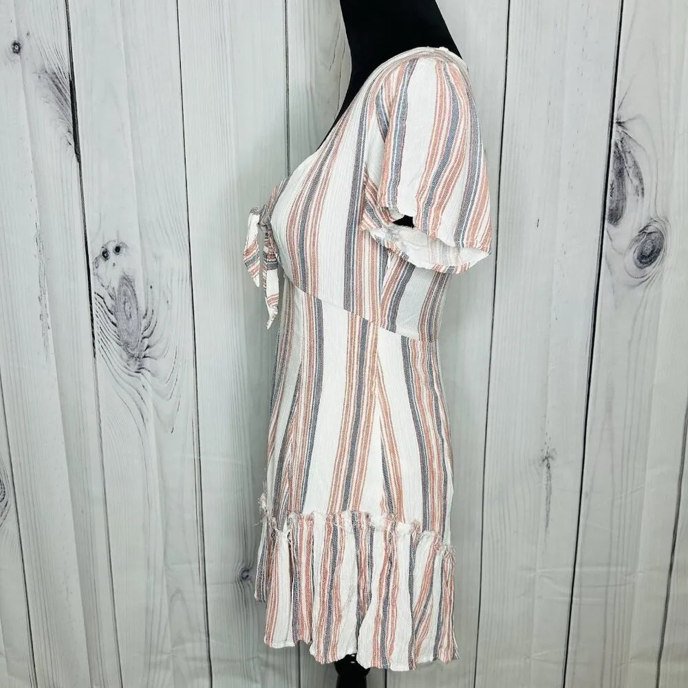 Cotton Candy LA Mini Dress Tie Front Dress Sz S Rayon Lined - Image 6