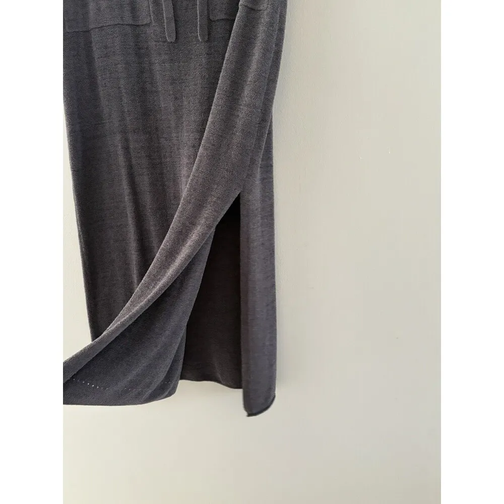 Barefoot Dreams Maxi Skirt Size Medium Dark Grey Cozychic Ultra Lite Knit #927 - Image 2