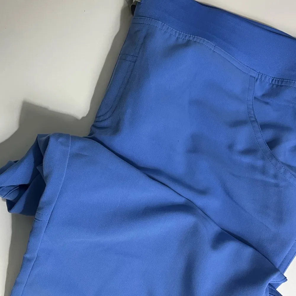 Figs • Medium Blue High Waisted Kade Scrub Pants - Image 3