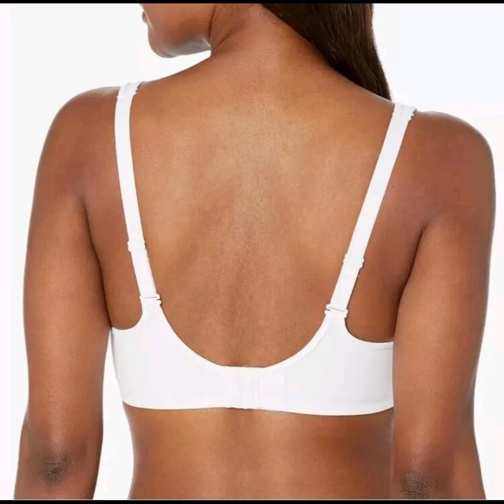 Bali Underwire Bra One Smooth U Ultra Light Convertible Strap 3490 Black 34DDD White Size undefined - Image 10