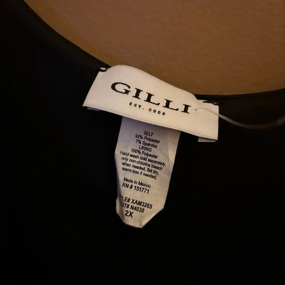 Gilli Adjustable Spaghetti‎ Strap Wide Leg Jumpsuit Pockets black size 2X - Image 4